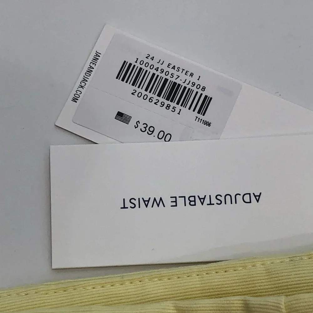 Janie and Jack Toddler Shorts Size 4T Yellow Adjustable Waist - Picture 5 of 7